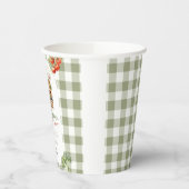 Grown Fresh Market Baby Shower Gingham Pappbecher (Links)