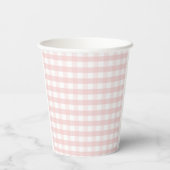 Grown Fresh Market Baby Shower Gingham Pappbecher (Rückseite)