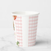 Grown Fresh Market Baby Shower Gingham Pappbecher (Links)