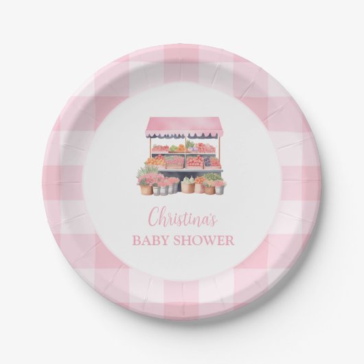 Grown Girl Baby Shower Pappteller (Vorderseite)