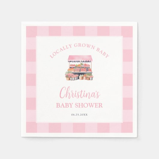 Grown Girl Baby Shower Serviette (Vorderseite)