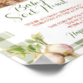 Grown Market Baby Shower Baby Sock Hunt Poster (Ecke)