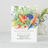 Grown Pea Baby Shower Einladung (Stehend Vorderseite)