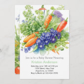 Grown Veggie Bliss Baby Shower Einladung (Vorne/Hinten)