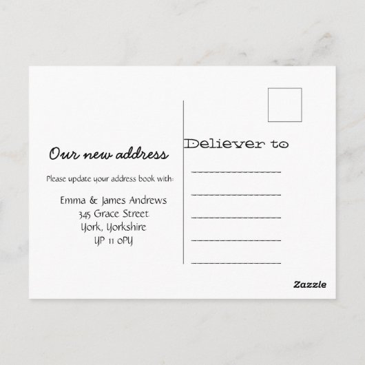 Grown We ve Moved New Zuhause Announcement Postcar Postkarte (Rückseite)