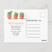 Grown We ve Moved Orange Ankündigung Postcard Postkarte (Rückseite)