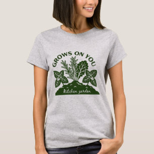 Grows On You Küchengarten-Kräutergrün T-Shirt
