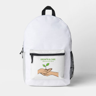 Growth & Care | Nurturing the Future Inspirational Bedruckter Rucksack