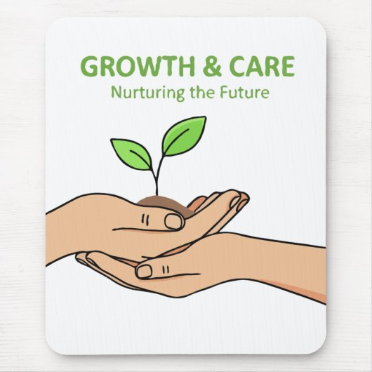 Growth & Care | Nurturing the Future Inspirational Mousepad (Vorne)
