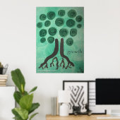 "Growth" Heart Art Malerei Poster (Heimbüro)