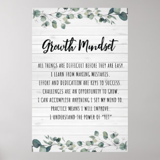 Growth Mindset Classroom Poster