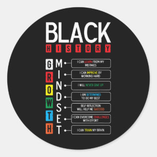 Growth Mindset Definition Cool Black History Monat Runder Aufkleber