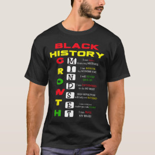 Growth Mindset Definition Cool Black History Monat T-Shirt