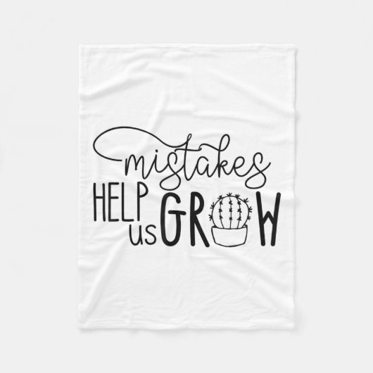 Growth Mindset Teacher Mistakes Help Us Grow Men W Fleecedecke (Vorderseite)