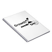 Growth Needs Time – Minimal Motivational Quote Pos Notizblock (Rechte Seite)