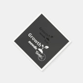 Growth Needs Time – Minimal Motivational Quote Pos Serviette (Ecke)