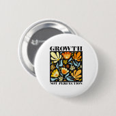Growth Not Perfection Abstract Florals Sped Teache Button (Vorne & Hinten)