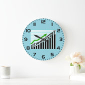 Growth Success Progress Bar Chart Große Wanduhr (Zuhause)