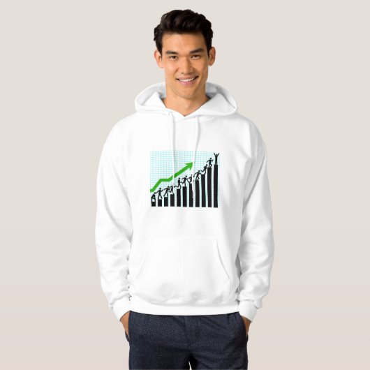 Growth Success Progress Bar Chart Hoodie (Vorne ganz)