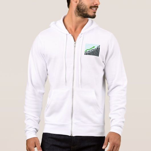 Growth Success Progress Bar Chart Hoodie (Vorderseite)