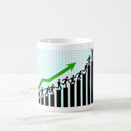 Growth Success Progress Bar Chart Kaffeetasse (Mittel)