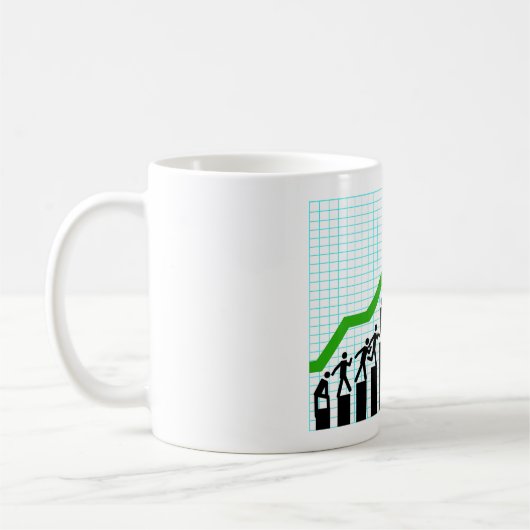 Growth Success Progress Bar Chart Kaffeetasse (Links)
