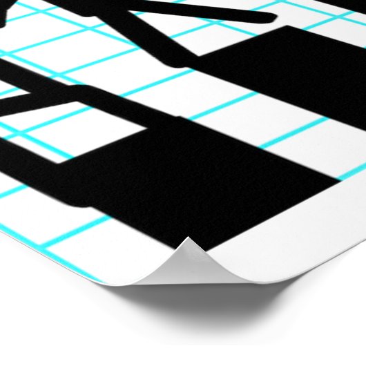 Growth Success Progress Bar Chart Poster (Ecke)