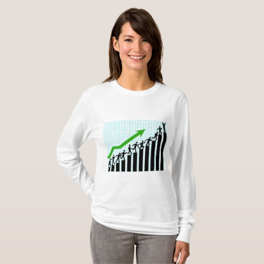 Growth Success Progress Bar Chart T-Shirt (Vorne ganz)