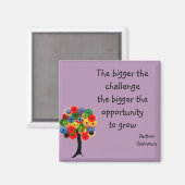 "Growth" Zitat Magnet Lila / Avalon Media (Vorderseite/Rückseite)