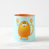 Grr! Funny Cartoon Cat, Tasse (Zentrum)