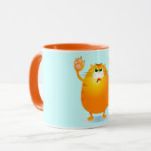 Grr! Funny Cartoon Cat, Tasse (Vorderseite Links)
