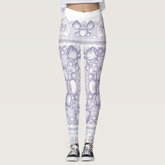 GRRLS FRRST GRY Skateboard LEGGINGS (Vorderseite)