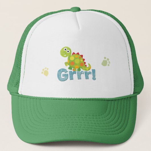 Grrr! Dinosaurier-Hut Truckerkappe (Vorderseite)