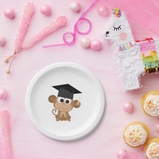 Gruaduation Affe Pappteller (Party)