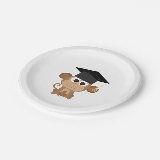 Gruaduation Affe Pappteller (Schrägansicht)