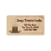 Grubby Candle Scent Label Adressaufkleber (Vorne)