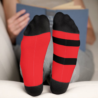 Grubby Hands Logo Crew Socken (rot und schwarz)