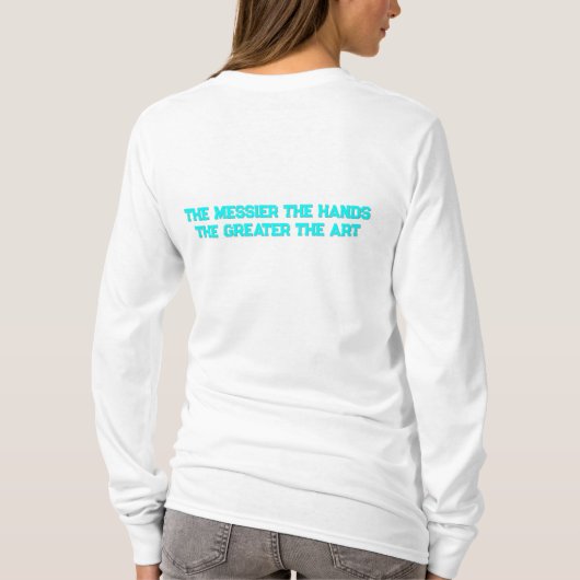 Grubby Handstudio Langärmelige Logos+Motto T - Shi T-Shirt (Rückseite)