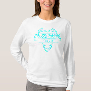 Grubby Handstudio Langärmelige Logos+Motto T - Shi T-Shirt