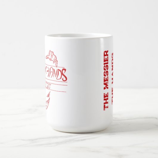 Grubby Handstudio Logo + Motto-Tasse Kaffeetasse (Mittel)