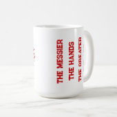 Grubby Handstudio Logo + Motto-Tasse Kaffeetasse (VorderseiteRechts)