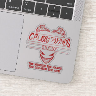Grubby Handstudio Logo + Motto Vinyl Sticker