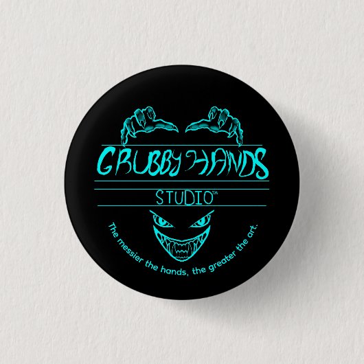 Grubby Handy Studio Logo + Motto Button Button (Vorderseite)