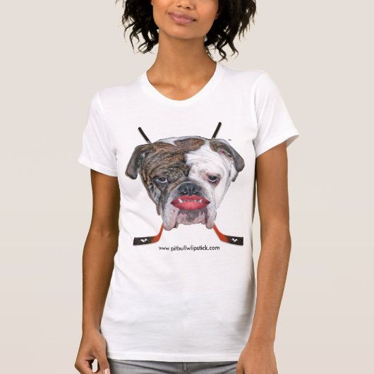 GRUBE BULL MIT LIPPENSTIFT-HOCKEY-Shirt T-Shirt (Vorderseite)