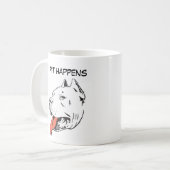 Grube geschieht lustige Gruben-Stier-Kaffee-Tasse Kaffeetasse (Vorderseite Links)