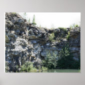 Grube Granit Felswand Wand Teich Natur Poster (Vorne)