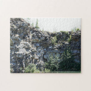 Grube Granit Felswand Wand Teich Natur Puzzle
