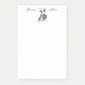 Gruben-Stier-Herz-Mama Post-it Klebezettel (Vorderseite)