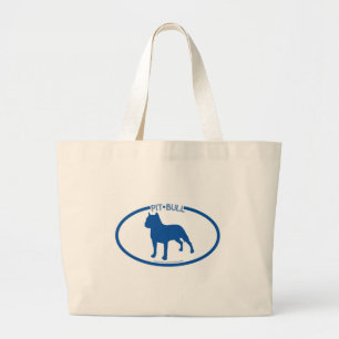 Gruben-Stier-Silhouette-Tasche Jumbo Stoffbeutel