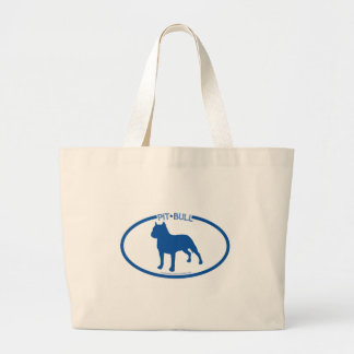 Gruben-Stier-Silhouette-Tasche Jumbo Stoffbeutel